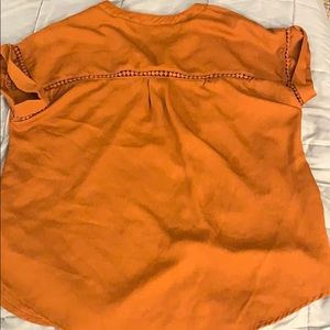 Orange woven shirt